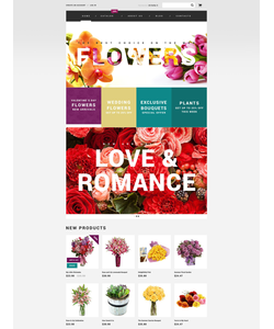 VirtueMart e-shop šablona na téma Květiny č. 55092