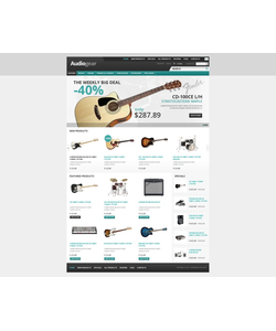 Zen Cart e-shop šablona na téma Hudba č. 38069