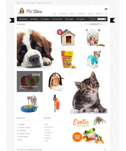 Zen Cart e-shop šablona na téma Zvířata č. 38826