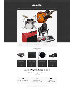 Zen Cart e-shop šablona na téma Hudba č. 51880
