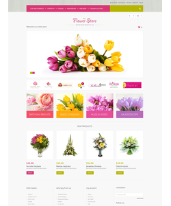 Magento e-shop šablona na téma Květiny č. 51290