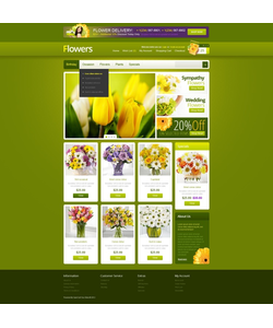 OpenCart e-shop šablona na téma Květiny č. 39766