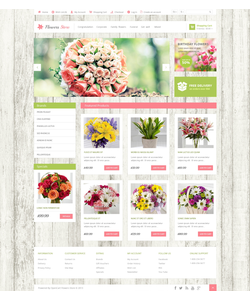 OpenCart e-shop šablona na téma Květiny č. 47588