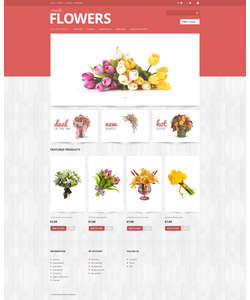PrestaShop e-shop šablona na téma Květiny č. 47887
