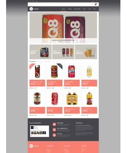PrestaShop e-shop šablona na téma Jídlo a pití č. 49508