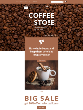 WooCommerce e-shop šablona na téma Café a restaurace č. 55691