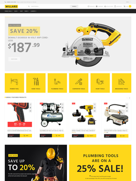 WooCommerce e-shop šablona na téma Nástroje a vybavení č. 58679
