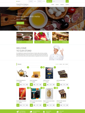 OpenCart e-shop šablona na téma Café a restaurace č. 59017